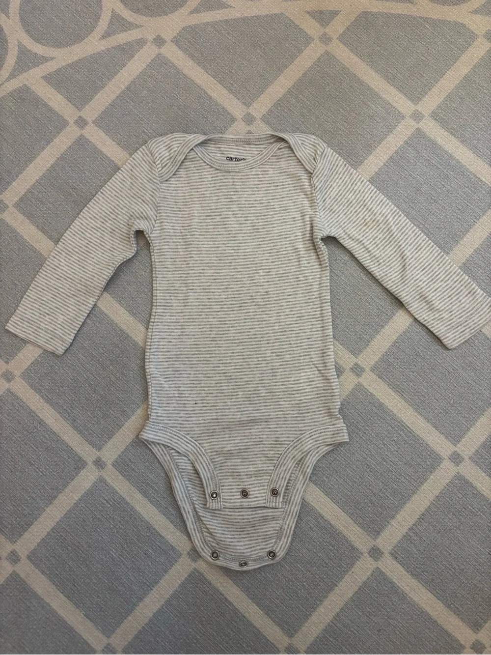 Carter's Baby Long Sleeve Bodysuits Set of 4 - 12M - Gray, Blue, White
